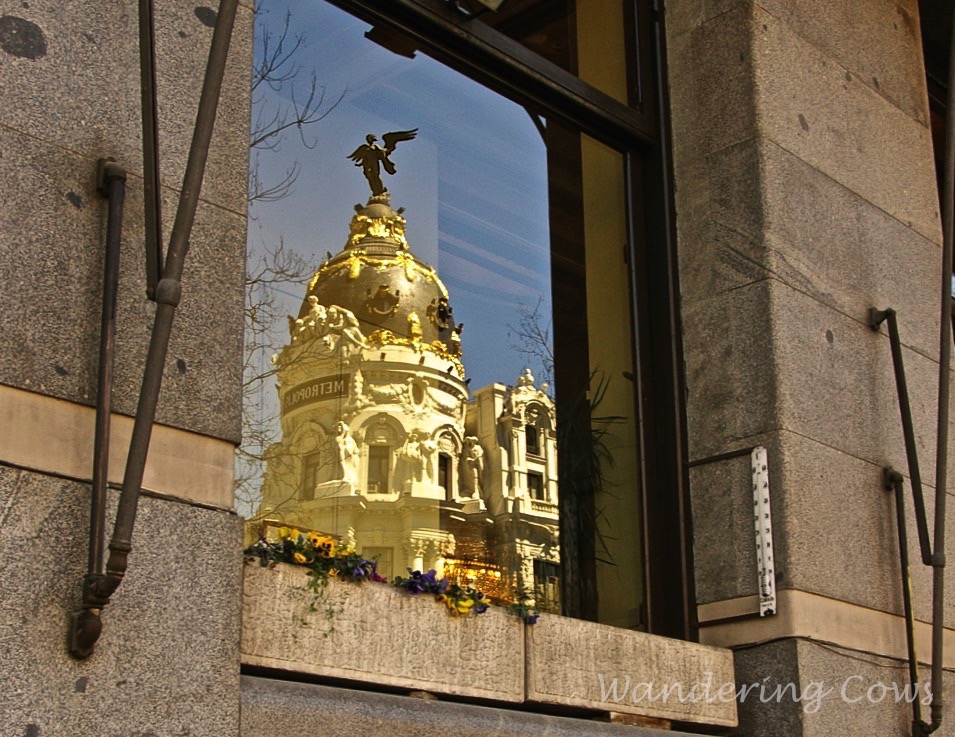 Window reflection, Madrid