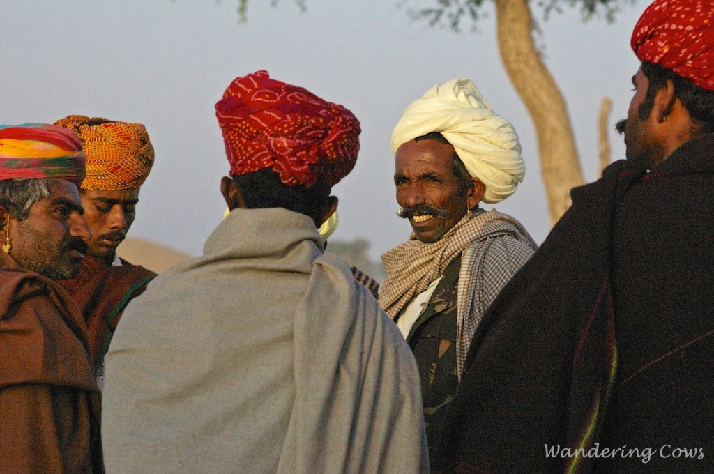 Vividly coloured turbans