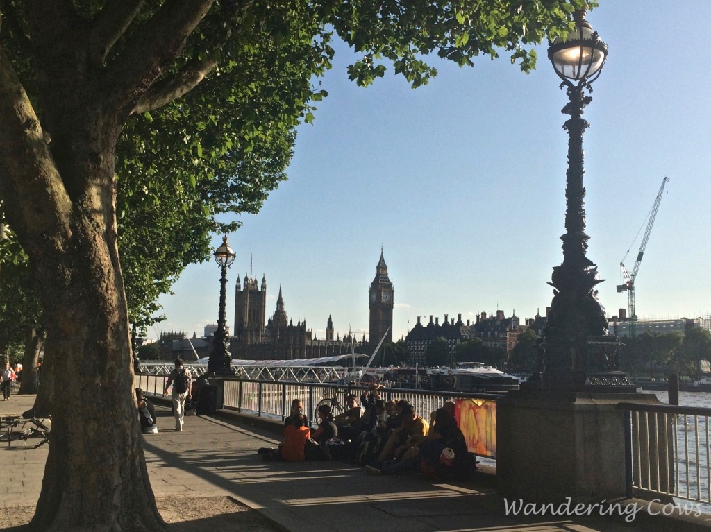 South Bank, with Big Ben across the river